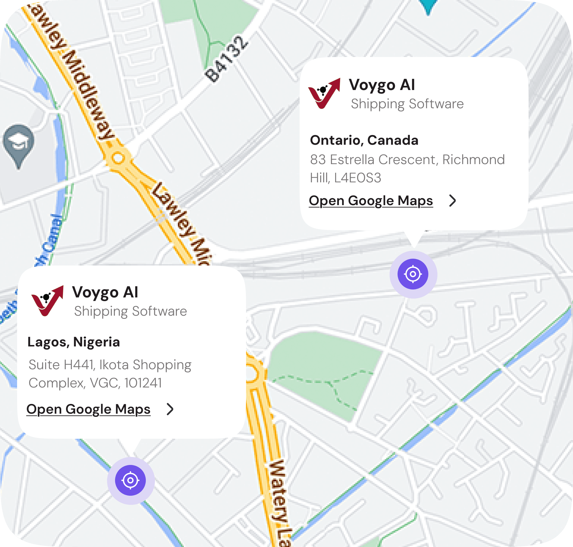 Office locations map