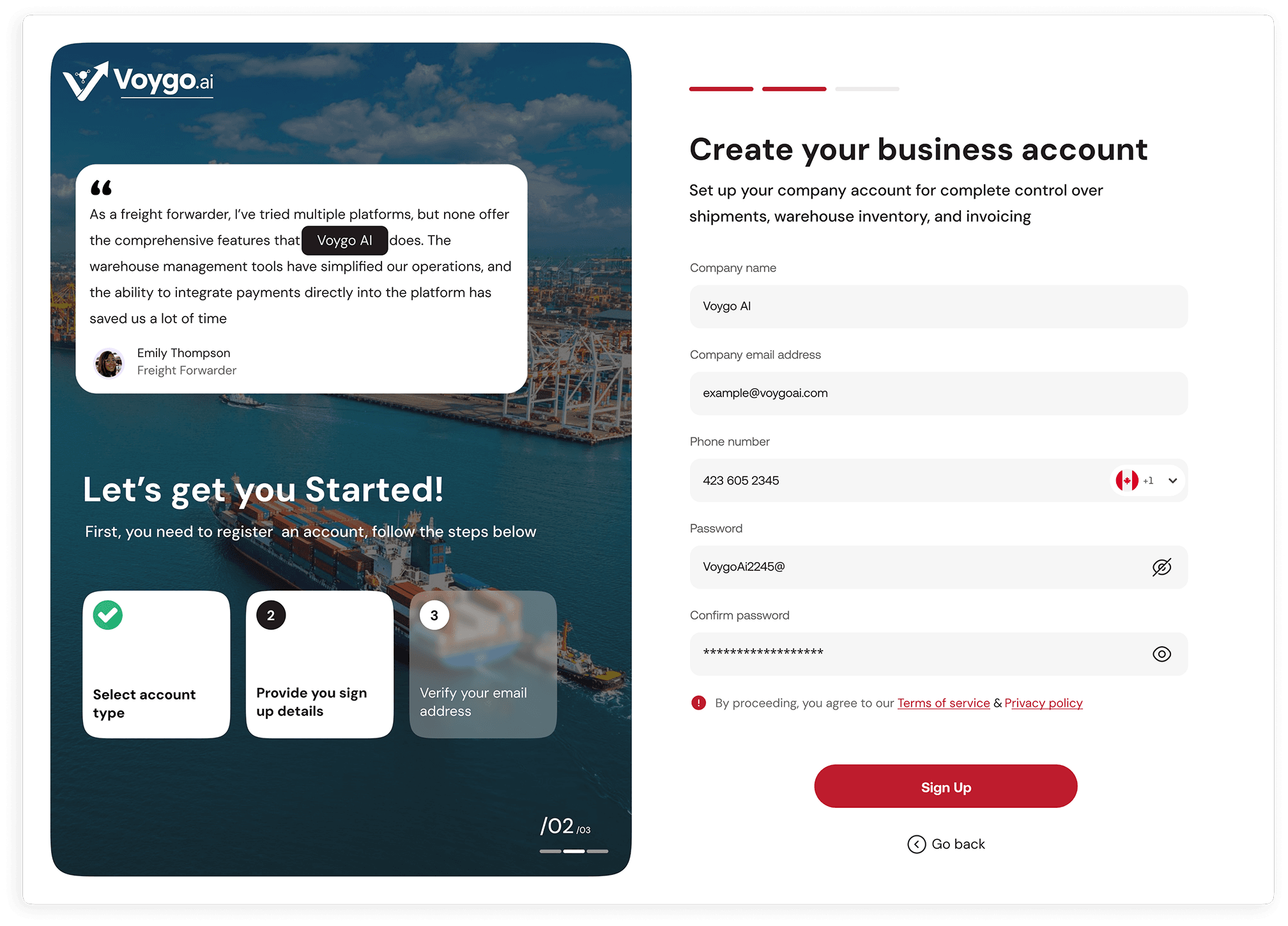 Create an account
